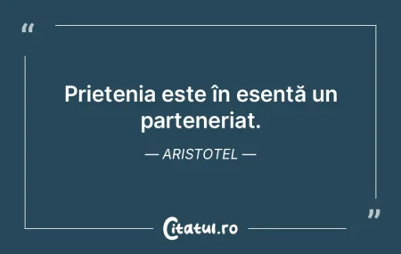 Prietenia este în esență un parteneri...