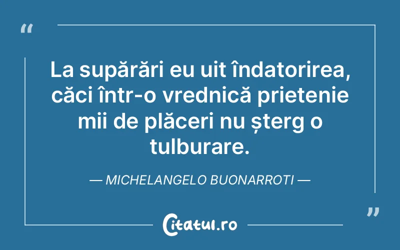 Citat Michelangelo Buonarroti - citate prietenie