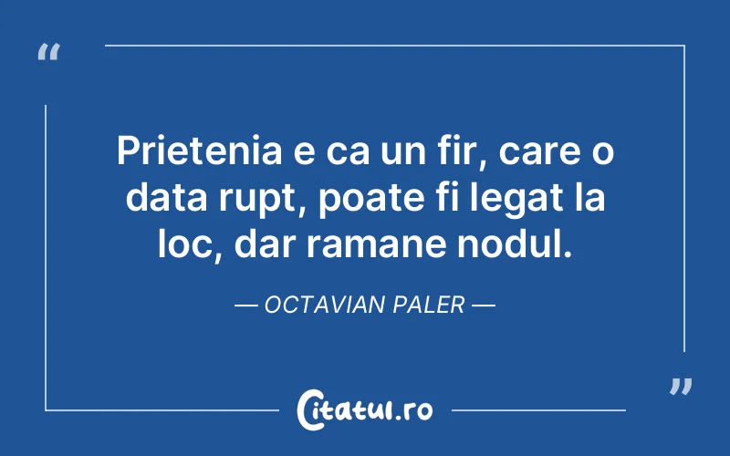 Citat Octavian Paler - citate prietenie
