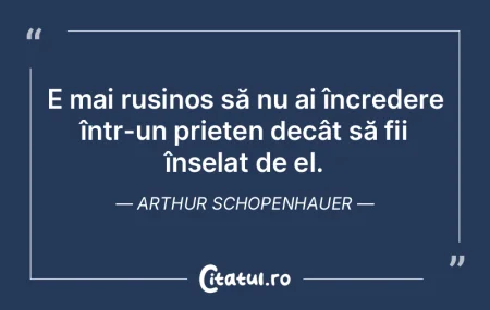 E mai rușinos să nu ai încredere înt...
