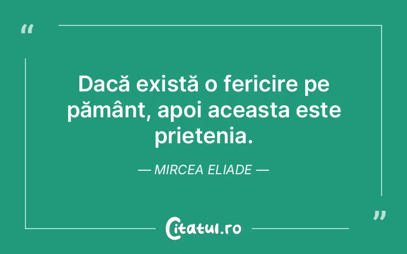 Citat Mircea Eliade - citate prietenie