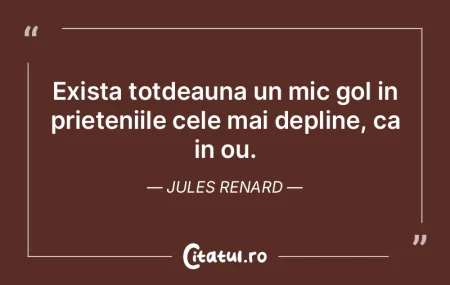 Exista totdeauna un mic gol in prietenii...