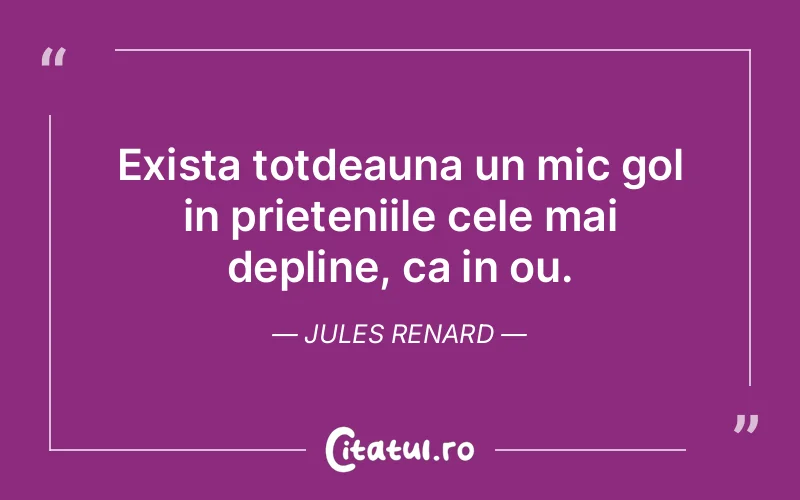 Citat Jules Renard - citate prietenie