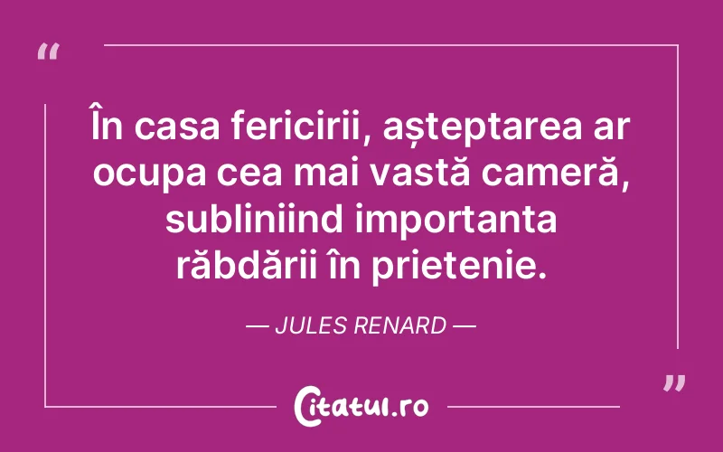 Citat Jules Renard - citate prietenie