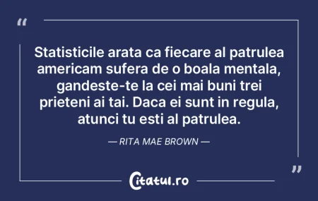 Statisticile arata ca fiecare al patrule...