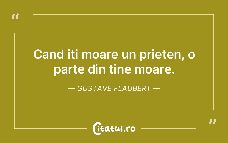 Citat Gustave Flaubert - citate prietenie