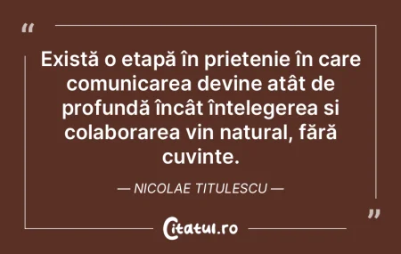 Există o etapă în prietenie în care ...