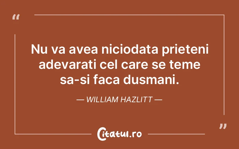 Citat William Hazlitt - citate prietenie