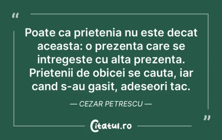 Poate ca prietenia nu este decat aceast... Poate ca prietenia nu este decat aceast...