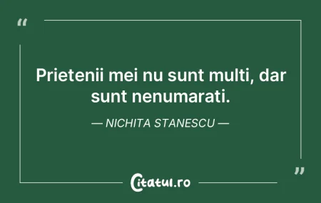 Prietenii mei nu sunt multi, dar sunt ne...