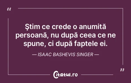 Ştim ce crede o anumită persoană, nu ...