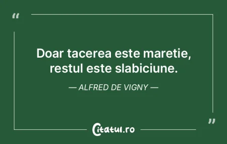 Doar tacerea este maretie, restul este s... Doar tacerea este maretie, restul este s...