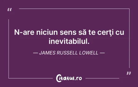 N-are niciun sens să te cerţi cu inevi...