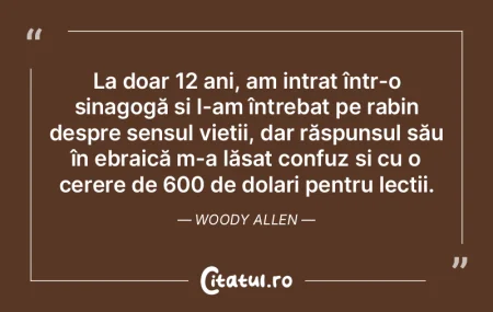 La doar 12 ani, am intrat într-o sinago... La doar 12 ani, am intrat într-o sinago...
