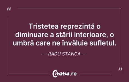 TristeÈ›ea reprezintă o diminuare a stÄ... TristeÈ›ea reprezintă o diminuare a stÄ...