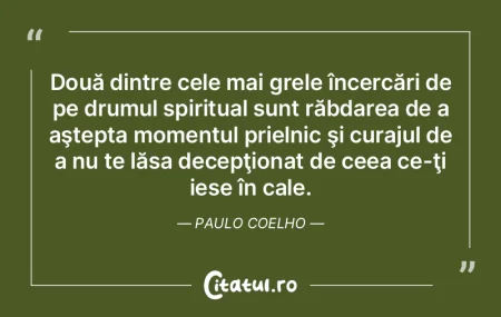 Două dintre cele mai grele încercări ... Două dintre cele mai grele încercări ...