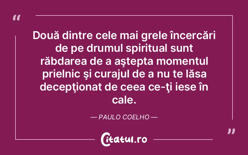 Citat Paulo Coelho - citate spiritualitate