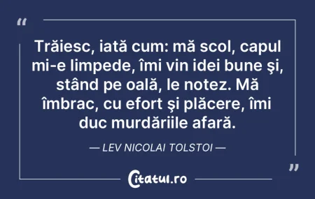 Trăiesc, iată cum: mă scol, capul mi-... Trăiesc, iată cum: mă scol, capul mi-...