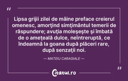 Lipsa grijii zilei de mâine preface cre... Lipsa grijii zilei de mâine preface cre...