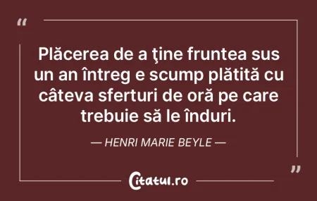 Plăcerea de a Å£ine fruntea sus un an Ã... Plăcerea de a Å£ine fruntea sus un an Ã...