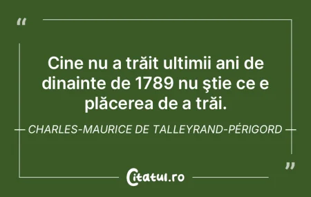 Cine nu a trăit ultimii ani de dinainte... Cine nu a trăit ultimii ani de dinainte...