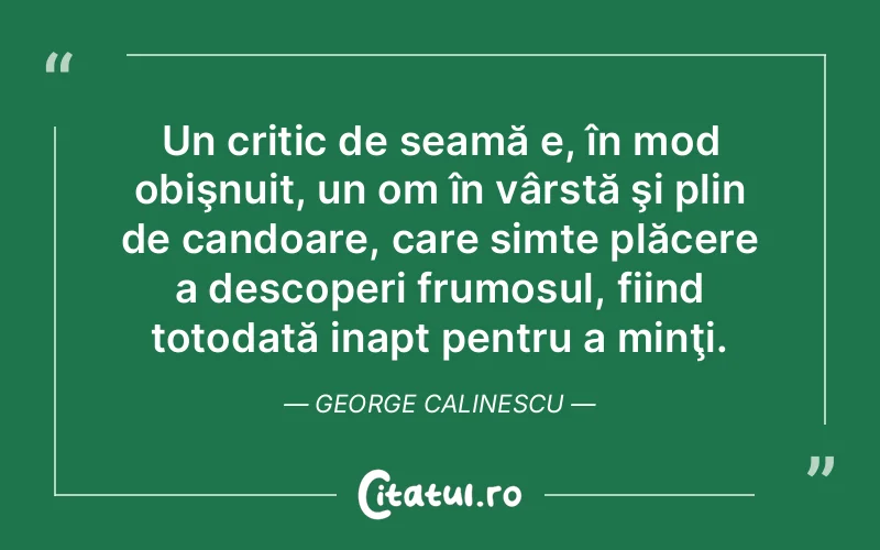 Citat George Calinescu - citate spiritualitate