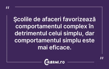 Şcolile de afaceri favorizează comport...