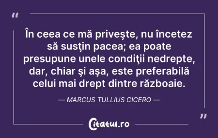 În ceea ce mă priveşte, nu încetez s...