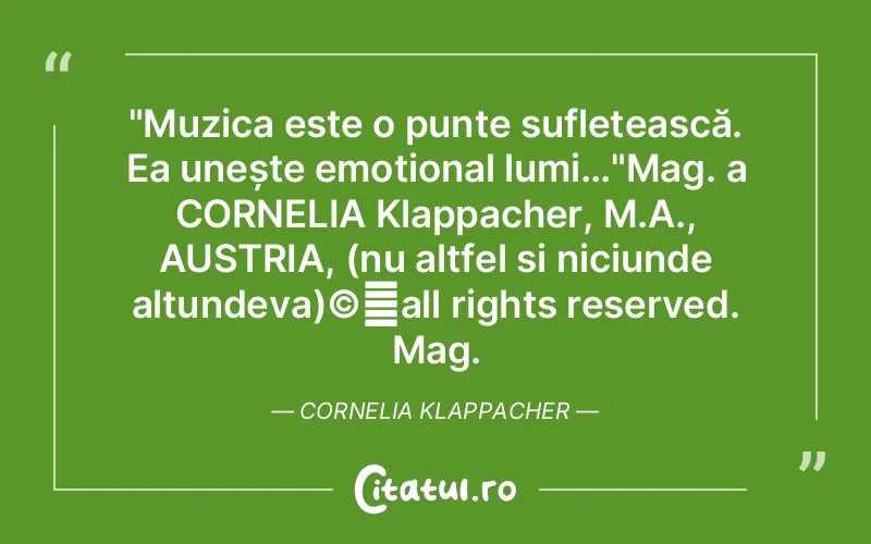 Citat Cornelia Klappacher - citate spiritualitate