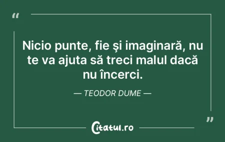 Nicio punte, fie şi imaginară, nu te v...