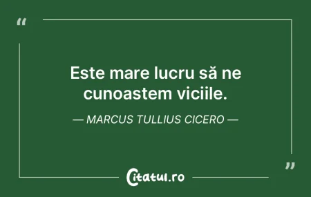 Este mare lucru să ne cunoaștem viciil... Este mare lucru să ne cunoaștem viciil...