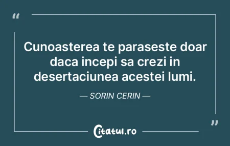 Cunoasterea te paraseste doar daca incep... Cunoasterea te paraseste doar daca incep...