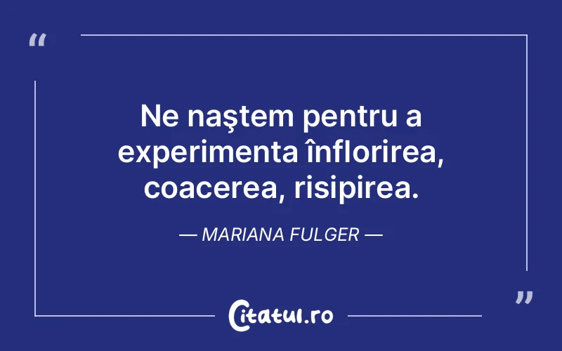 Citat Mariana Fulger - citate spiritualitate