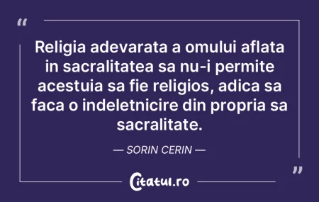 Religia adevarata a omului aflata in sac... Religia adevarata a omului aflata in sac...