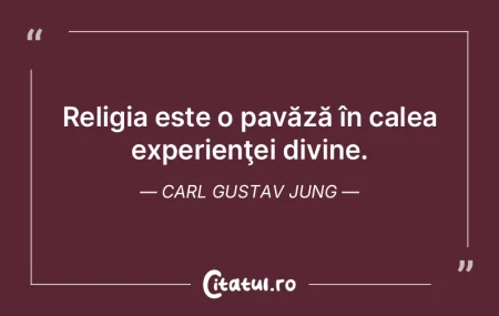 Religia este o pavăză în calea experi... Religia este o pavăză în calea experi...