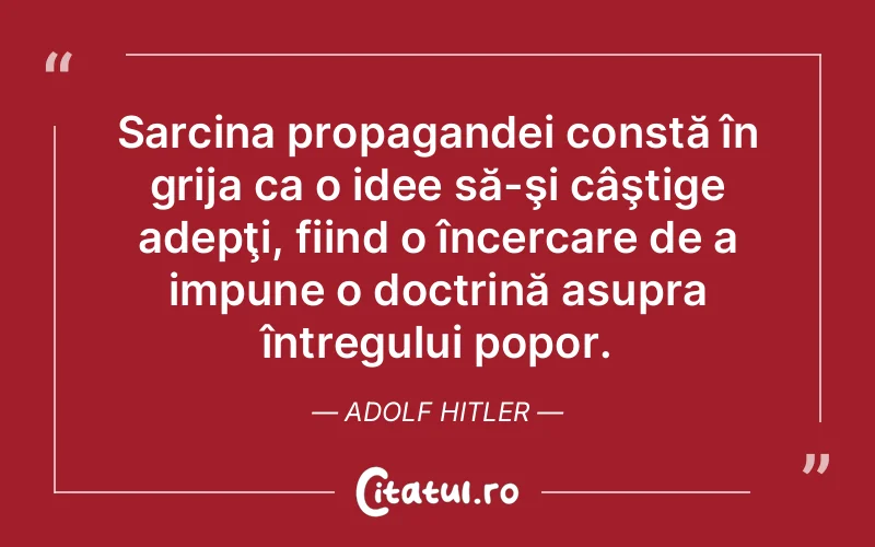 Citat Adolf Hitler - citate spiritualitate