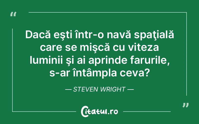 Citat Steven Wright - citate spiritualitate
