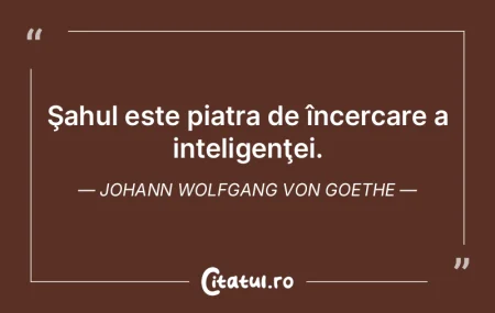 Şahul este piatra de încercare a intel...