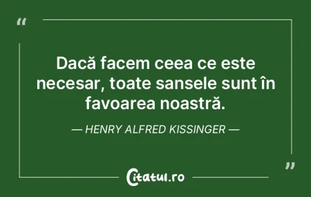 Dacă facem ceea ce este necesar, toate ...