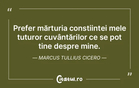 Prefer mărturia conștiinței mele tutu...