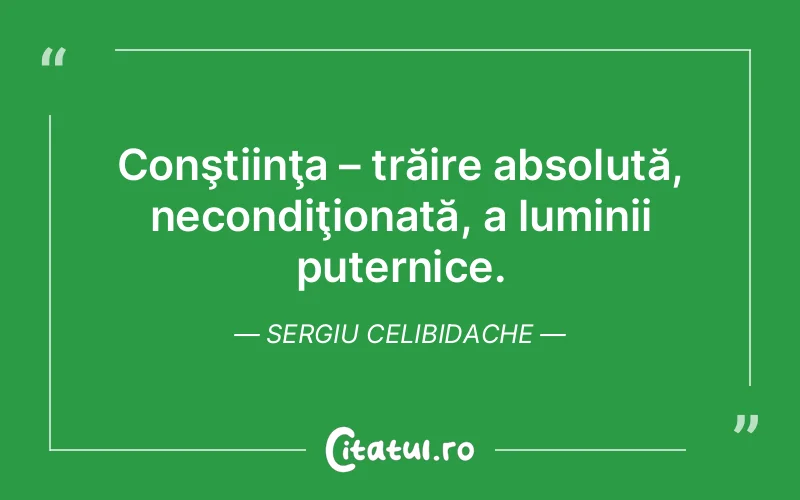 Citat Sergiu Celibidache - citate spiritualitate