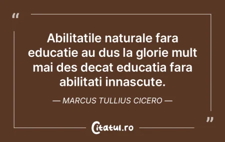Abilitatile naturale fara educatie au du... Abilitatile naturale fara educatie au du...