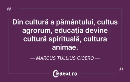 Din cultură a pământului, cultus agro... Din cultură a pământului, cultus agro...