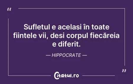 Sufletul e același în toate ființele ... Sufletul e același în toate ființele ...