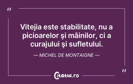 Vitejia este stabilitate, nu a picioarel... Vitejia este stabilitate, nu a picioarel...