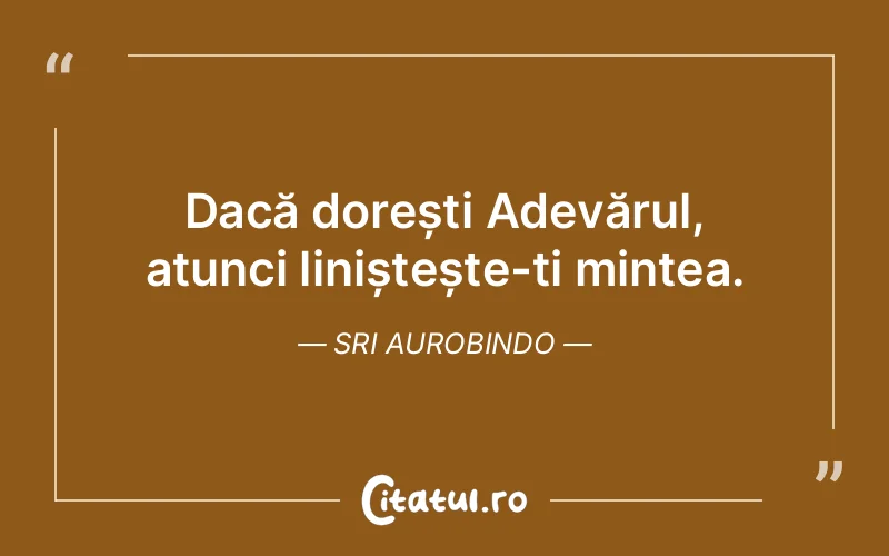 Citat Sri Aurobindo - citate spiritualitate