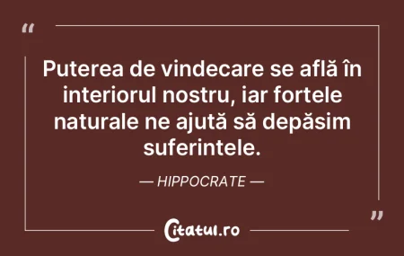 Puterea de vindecare se află în interi... Puterea de vindecare se află în interi...