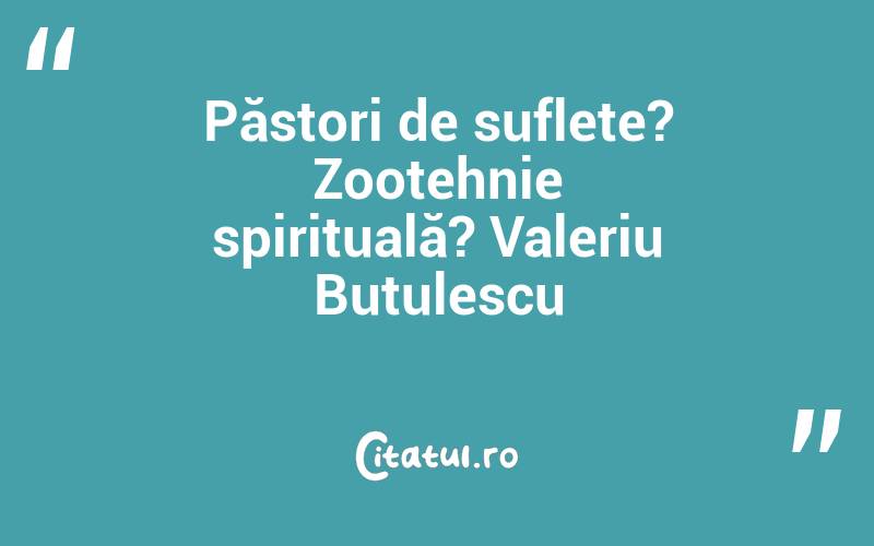Păstori de suflete? Zootehnie spirituală? Valeriu Butulescu
