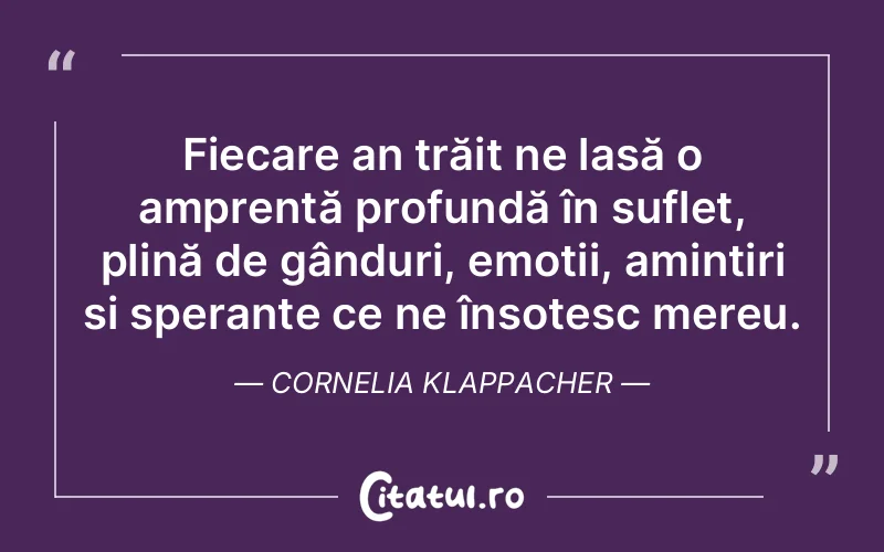 Citat Cornelia Klappacher - citate spiritualitate