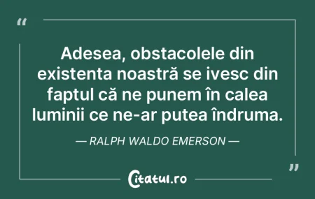 Adesea, obstacolele din existența noast... Adesea, obstacolele din existența noast...